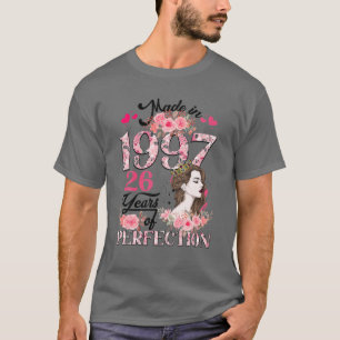 Camiseta Hecho En 1997, Regalo De 26 Años De Floral