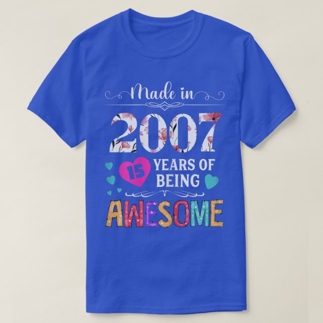 Camiseta Hecho En 2007 15 Años De Ser Un Increíble Fantasma (Diseño del anverso)