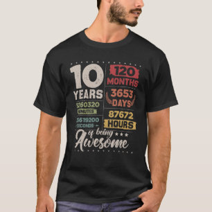 Camiseta Hecho En 2013 Floral 10 Años De Edad Gif