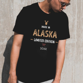 Camiseta Hecho en Alaska, edición limitada, año