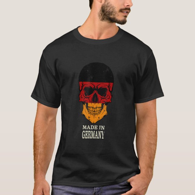 Camiseta Hecho En Alemania Guay Bandera Alemana Ilustración (Anverso)