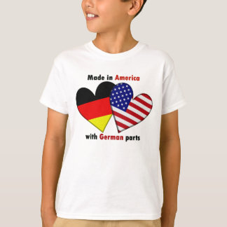 Camiseta hecho en América con las piezas alemanas