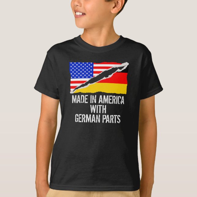Camiseta Hecho en América con las piezas alemanas (Anverso)