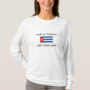 Camiseta hecho en América con las piezas cubanas