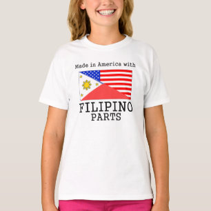 Camiseta Hecho en América con las piezas filipinas