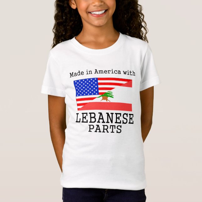 Camiseta Hecho en América con las piezas libanesas (Anverso)