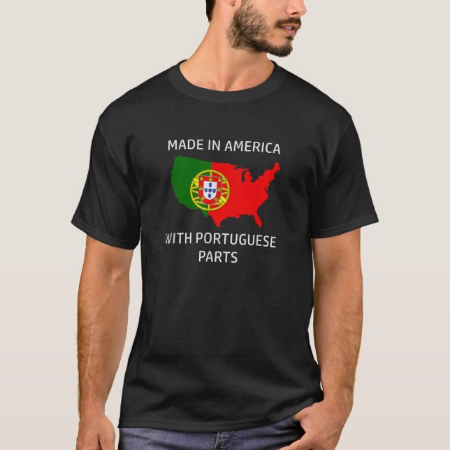 Camiseta Hecho en América con partes portuguesas de Portuga (Anverso)