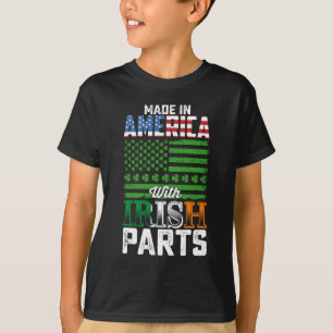 Camiseta Hecho en América con piezas irlandesas Día de San 