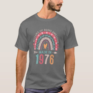 Camiseta Hecho En Arcoiris De 46 Años En 1976 46 Años, Gi