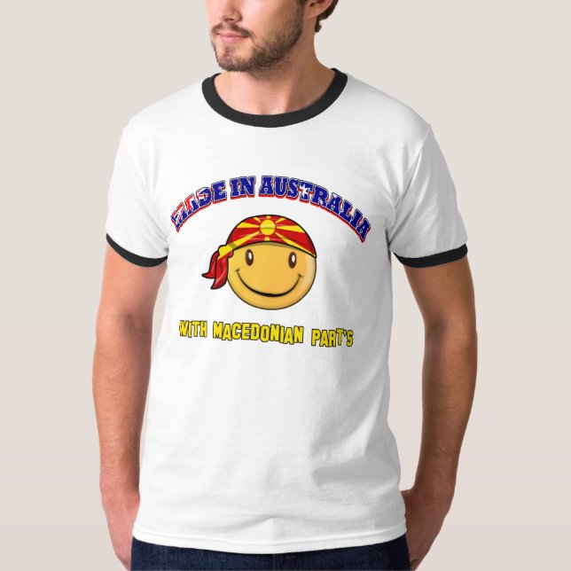 Camiseta Hecho en Australia con la parte macedónica (Anverso)