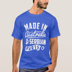 Camiseta Hecho en Australia con las piezas servias