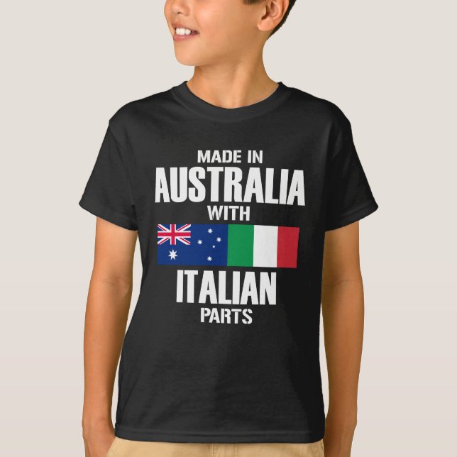 Camiseta Hecho en Australia con partes italianas (Anverso)