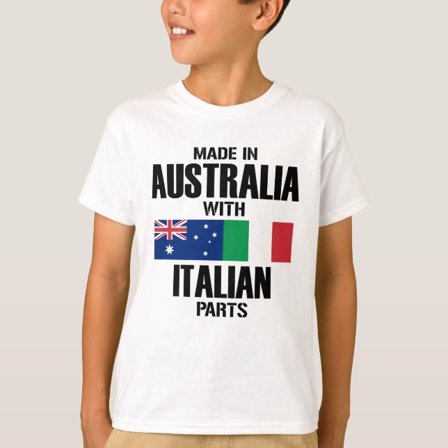 Camiseta Hecho en Australia con partes italianas (Anverso)