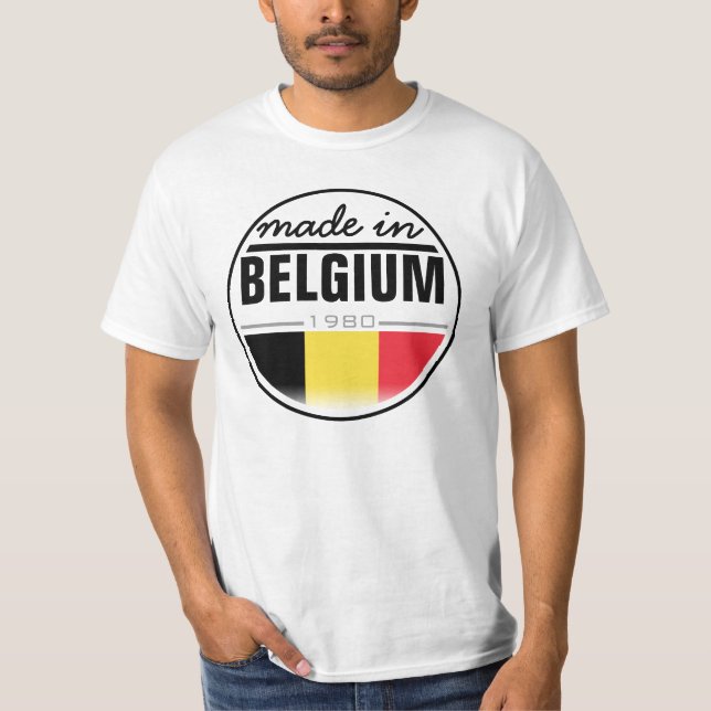 Camiseta Hecho en… "Bélgica " (Anverso)