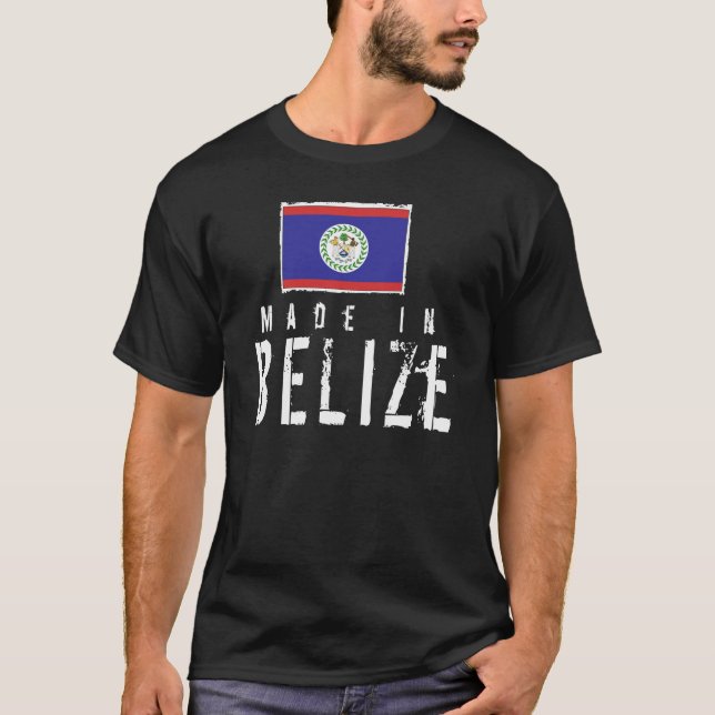 Camiseta Hecho en Belice - oscuridad (Anverso)