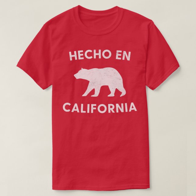 Camiseta Hecho en California lleva un engranaje mexicano-es (Diseño del anverso)