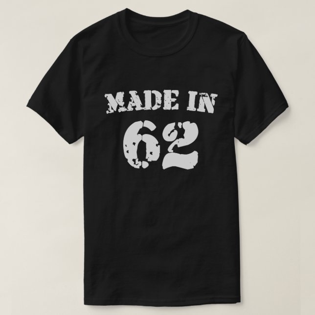 Camiseta Hecho En Camisas De 1962 (Diseño del anverso)