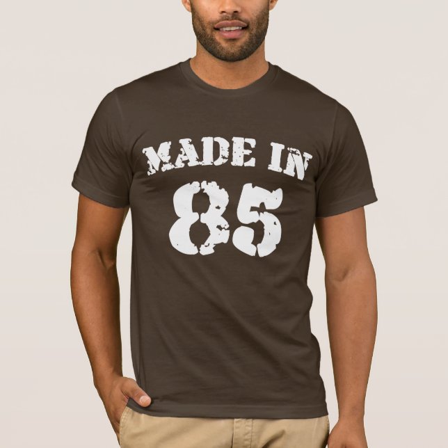 Camiseta Hecho En Camisas De 85 (Anverso)