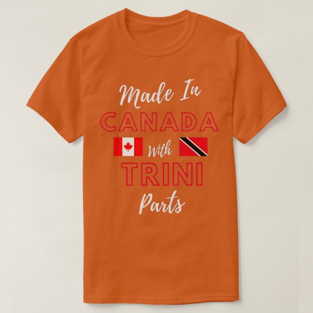 Camiseta Hecho en Canadá con partes de Trinidad y Tobago (Diseño del anverso)