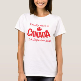 Camiseta Hecho en Canadá, E.T.A.