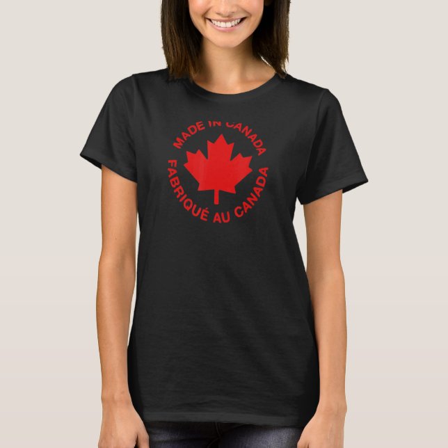 Camiseta Hecho en Canadá Fabrique au Canada Pride (Anverso)