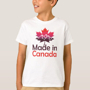 Camiseta Hecho en Canadá, Hoja de Arce Canadiense