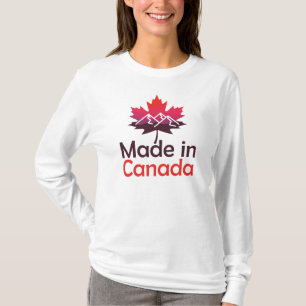 Camiseta Hecho en Canadá, Hoja de Arce Canadiense