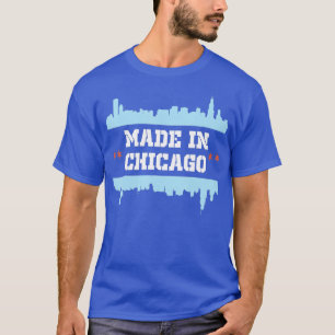 Camiseta Hecho en Chicago Illinois Nacido Bred Chicago Skyl