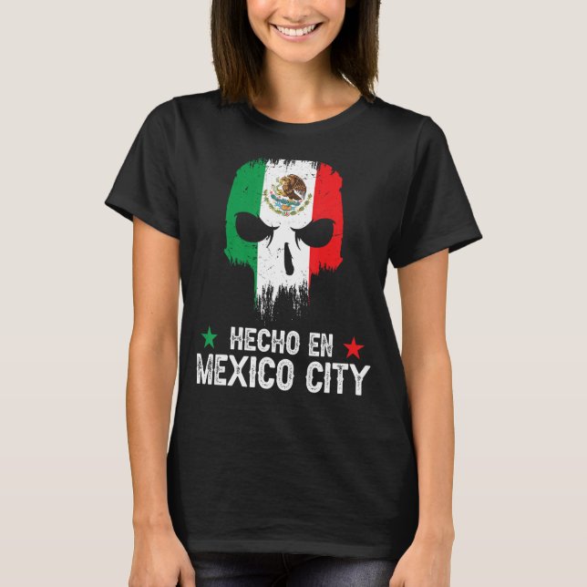 Camiseta Hecho en Ciudad de México - Bandera Mexicana - Méx (Anverso)