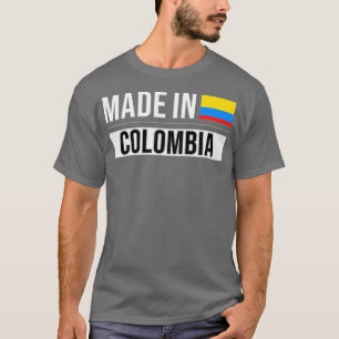 Camiseta Hecho en Colombia Regalo para colombiano con raíce