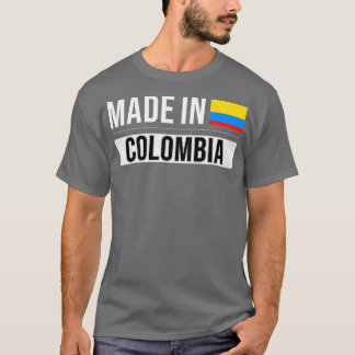 Camiseta Hecho en Colombia Regalo para colombiano con raíce