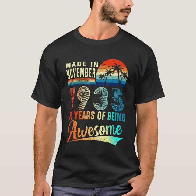 Camiseta Hecho En Diciembre De 1935, 86 Años De Ser Fabulos (Anverso)