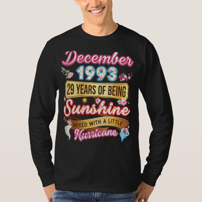 Camiseta Hecho En Diciembre De 1993 Chica 29 Años (Anverso)