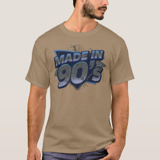 Camiseta Hecho en diseño de insignia retro de los 90 amigo