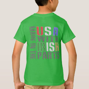 Camiseta Hecho en EE. UU. con piezas irlandesas
