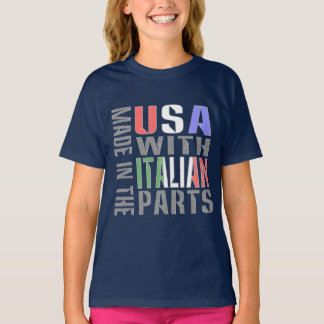 Camiseta Hecho en EE. UU. con piezas italianas para niñas