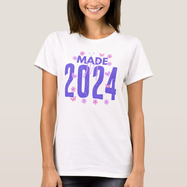 Camiseta Hecho En El Año Cumpleaños De La Edad De Personali (Anverso)