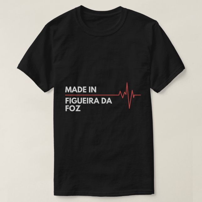 Camiseta Hecho En El País Portugués De Figueira da Foz (Diseño del anverso)
