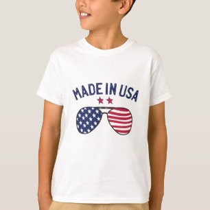 Camiseta Hecho en Estados Unidos Bandera de Estados Unidos 
