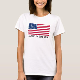 Camiseta Hecho en Estados Unidos con bandera