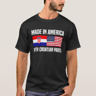 Camiseta Hecho en Estados Unidos con partes croatas