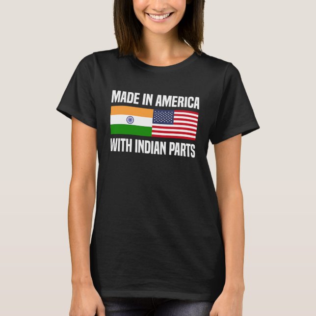 Camiseta Hecho en Estados Unidos con partes indias american (Anverso)