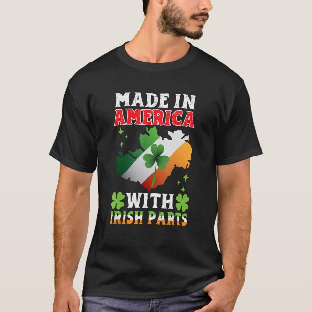 Camiseta Hecho En Estados Unidos Con Partes Irlandesas, Irl (Anverso)