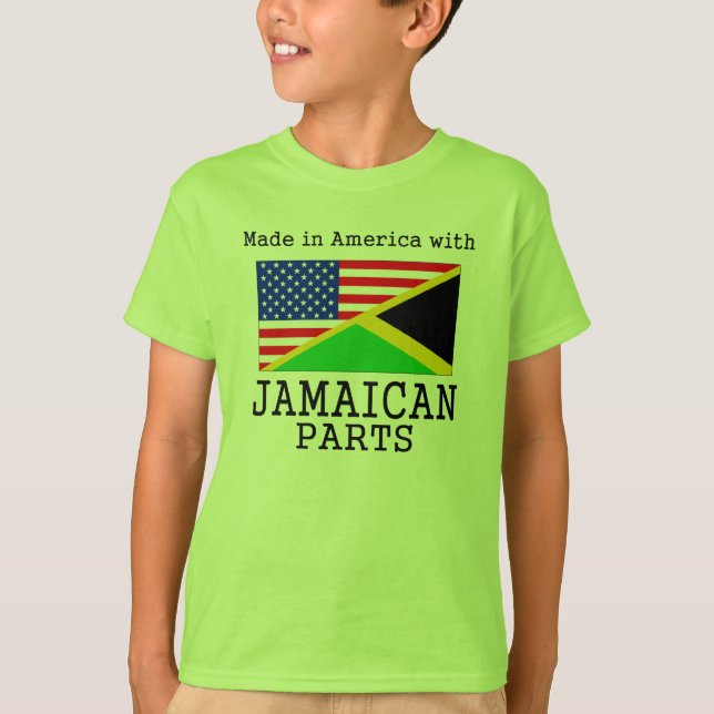 Camiseta Hecho En Estados Unidos Con Partes Jamaiquinas (Anverso)