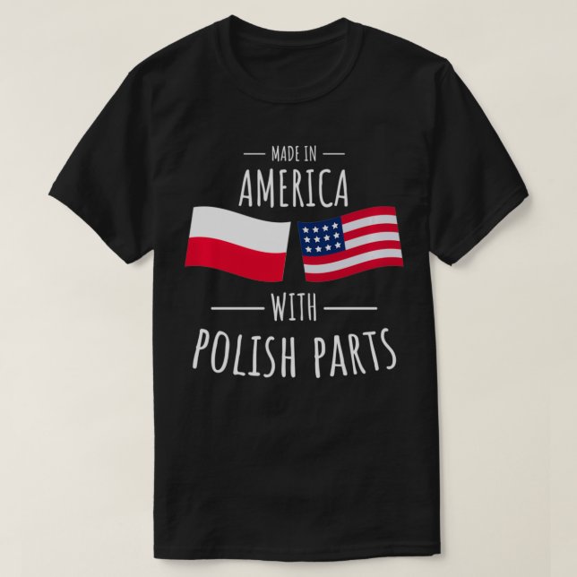 Camiseta Hecho en Estados Unidos con partes polacas norteam (Diseño del anverso)