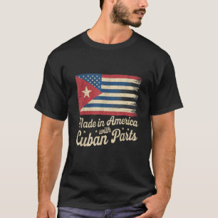 Camiseta Hecho en Estados Unidos Con Piezas Cubanas Con Ban