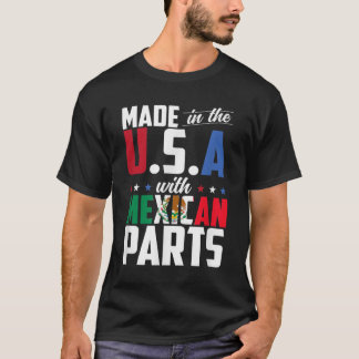 Camiseta Hecho en Estados Unidos con piezas mexicanas