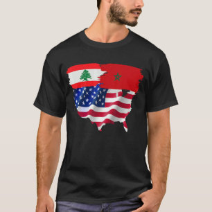 Camiseta Hecho En Estados Unidos Con Presencia Libanesa Y M