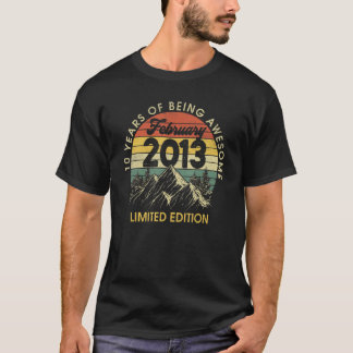Camiseta Hecho En Febrero De 2013 Edición Limitada 10 Birth