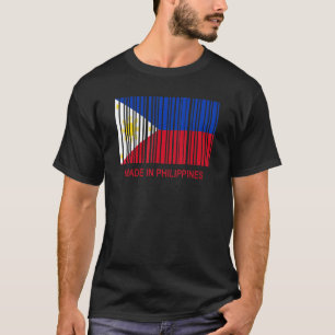 Camiseta Hecho en Filipinas Bandera Código de barras